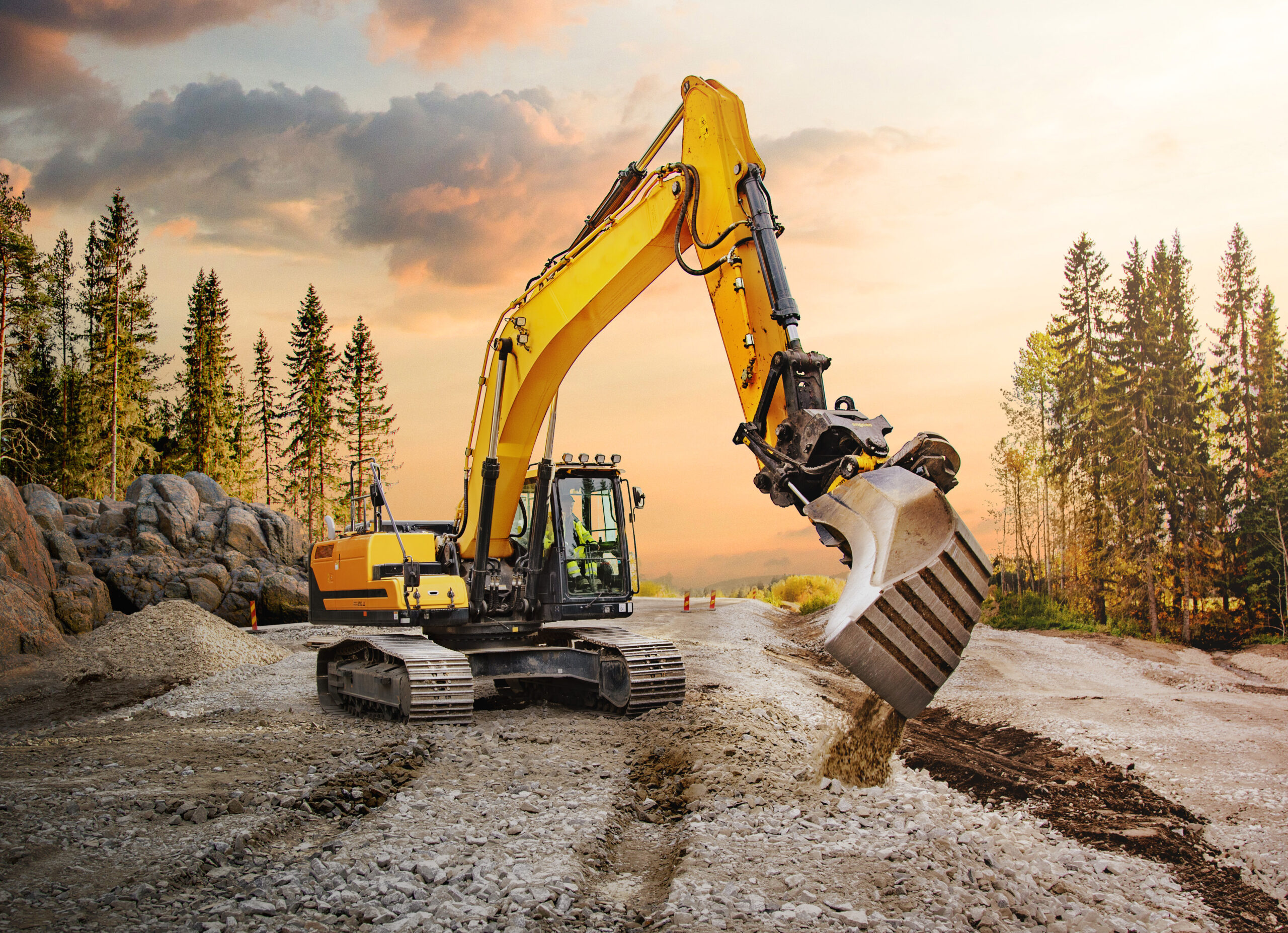 Kaivinkone engconin rototiltillä